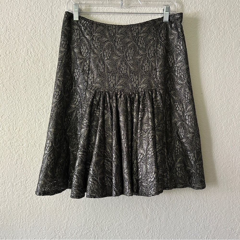 Diane von Furstenberg Metallic Lace Skirt – Size 6